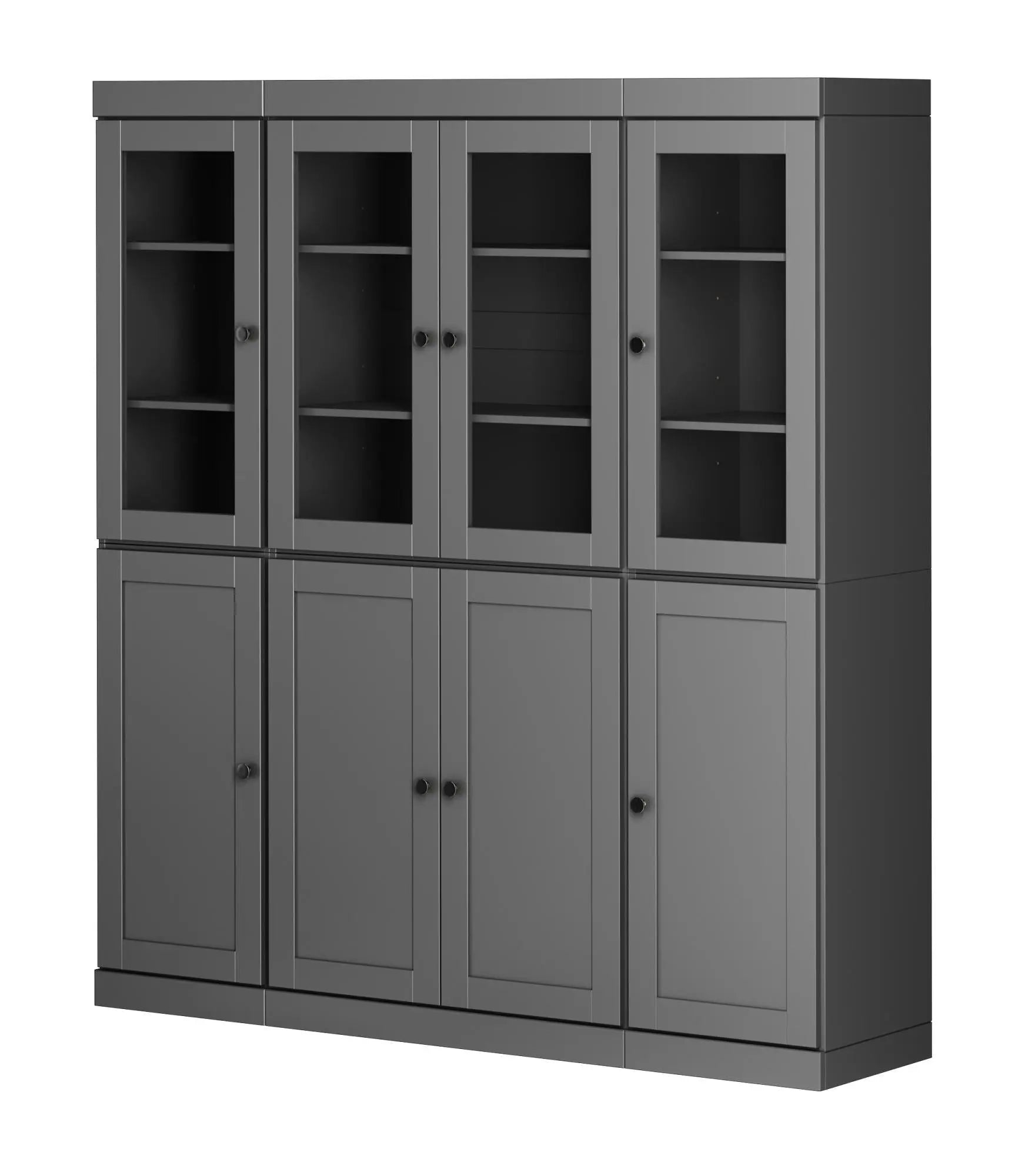 72" Gray Solid Wood 8 Pantry Or Storage Closet Homeroots Kitchen & Dining