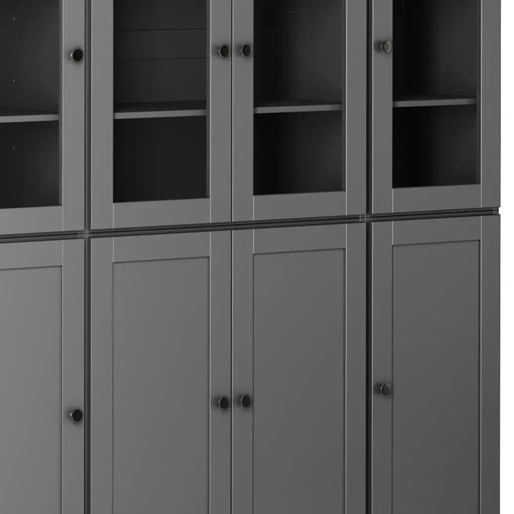72" Gray Solid Wood 8 Pantry Or Storage Closet Homeroots Kitchen & Dining