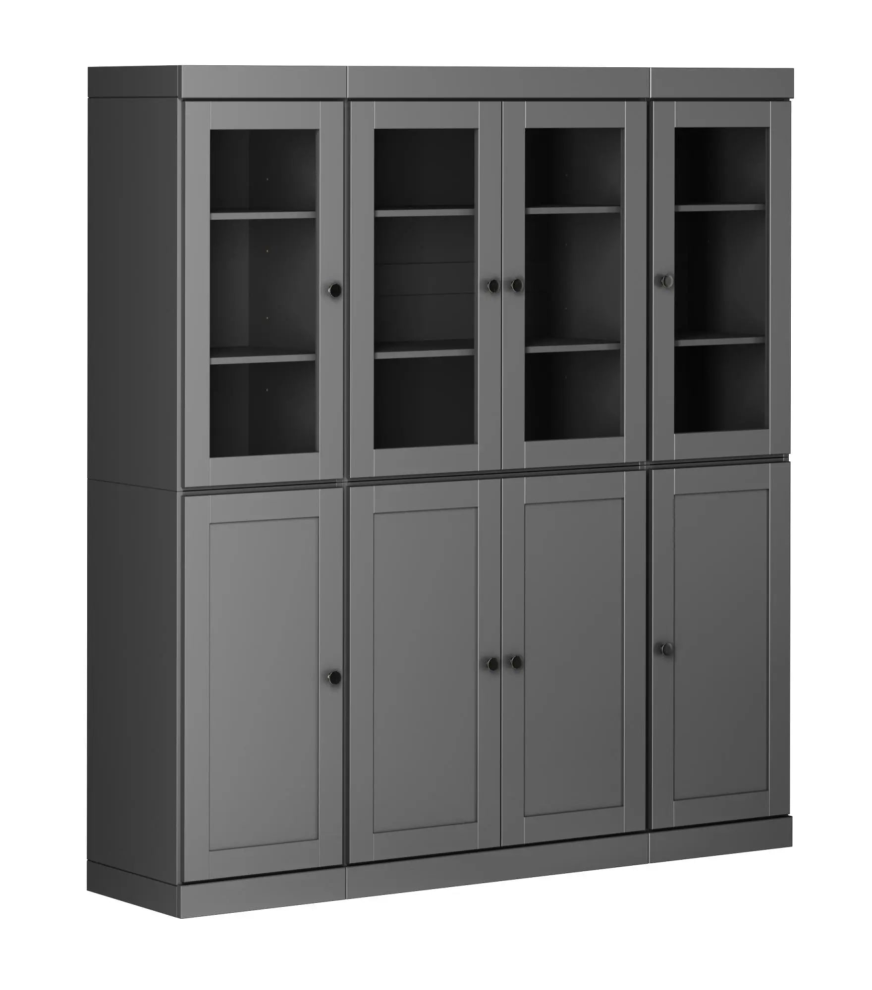 72" Gray Solid Wood 8 Pantry Or Storage Closet Homeroots Kitchen & Dining