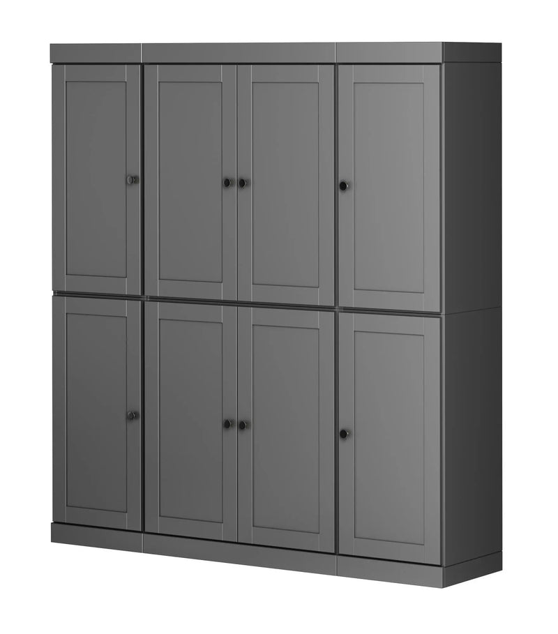 72" Gray Solid Wood 8 Pantry Or Storage Closet Homeroots Kitchen & Dining