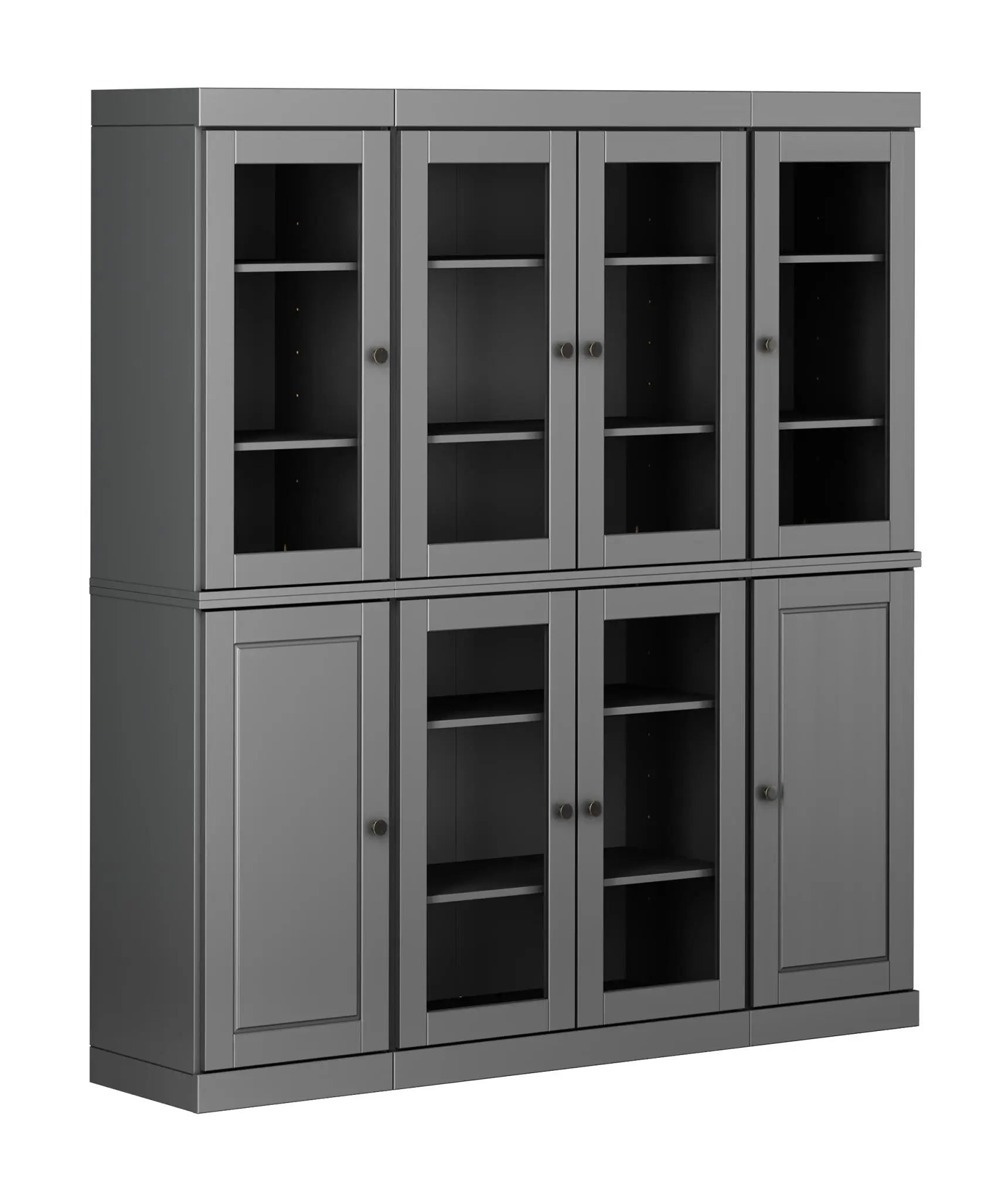 72" Gray Solid Wood 8 Pantry Or Storage Closet Homeroots Kitchen & Dining
