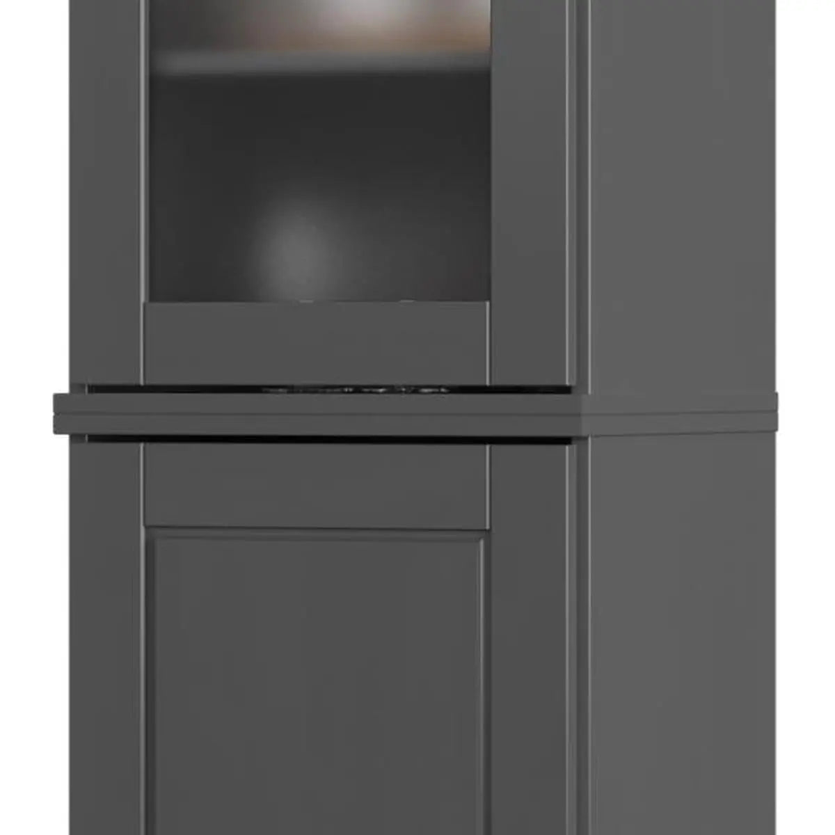 72" Gray Solid Wood Two Door Pantry Or Storage Closet Homeroots Kitchen & Dining