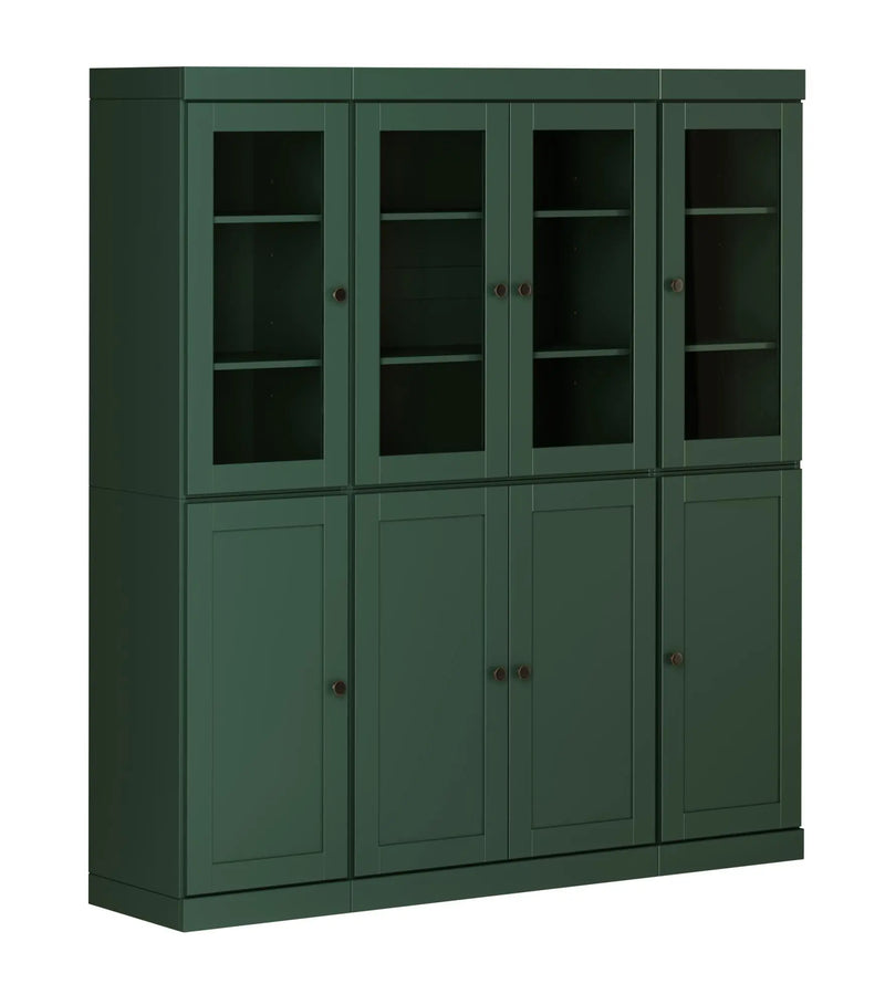 72" Green Solid Wood 8 Pantry Or Storage Closet Homeroots Kitchen & Dining
