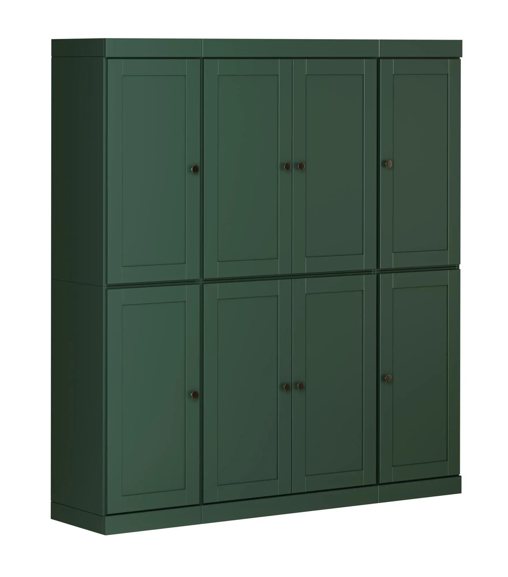 72" Green Solid Wood 8 Pantry Or Storage Closet Homeroots Kitchen & Dining
