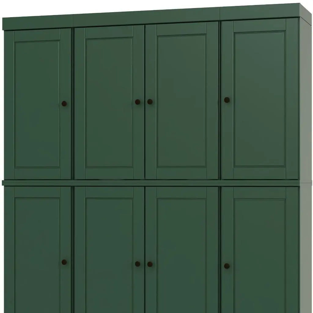 72" Green Solid Wood 8 Pantry Or Storage Closet Homeroots Kitchen & Dining