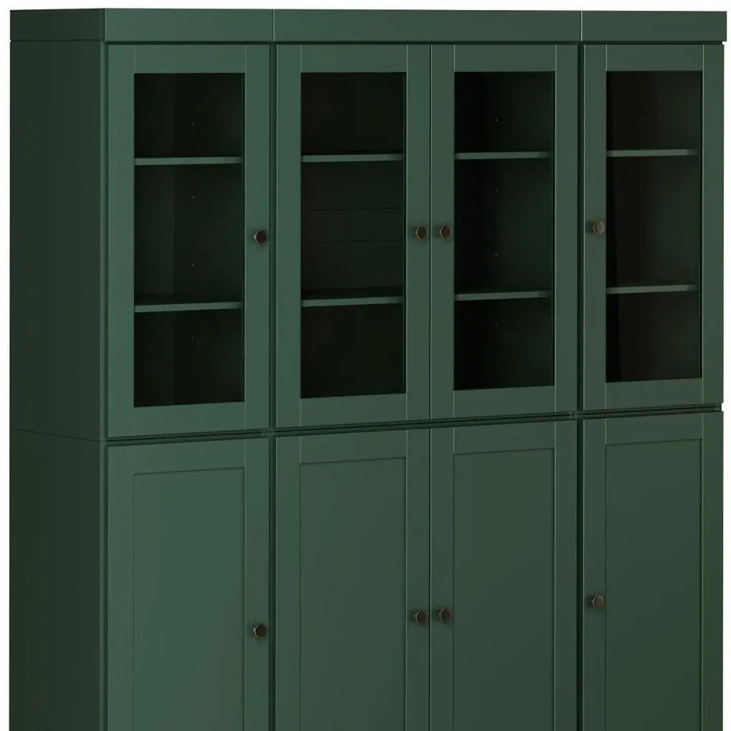72" Green Solid Wood 8 Two Drawer Pantry Or Storage Closet Homeroots Kitchen & Dining