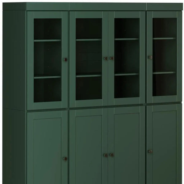 72" Green Solid Wood 8 Two Drawer Pantry Or Storage Closet Homeroots Kitchen & Dining