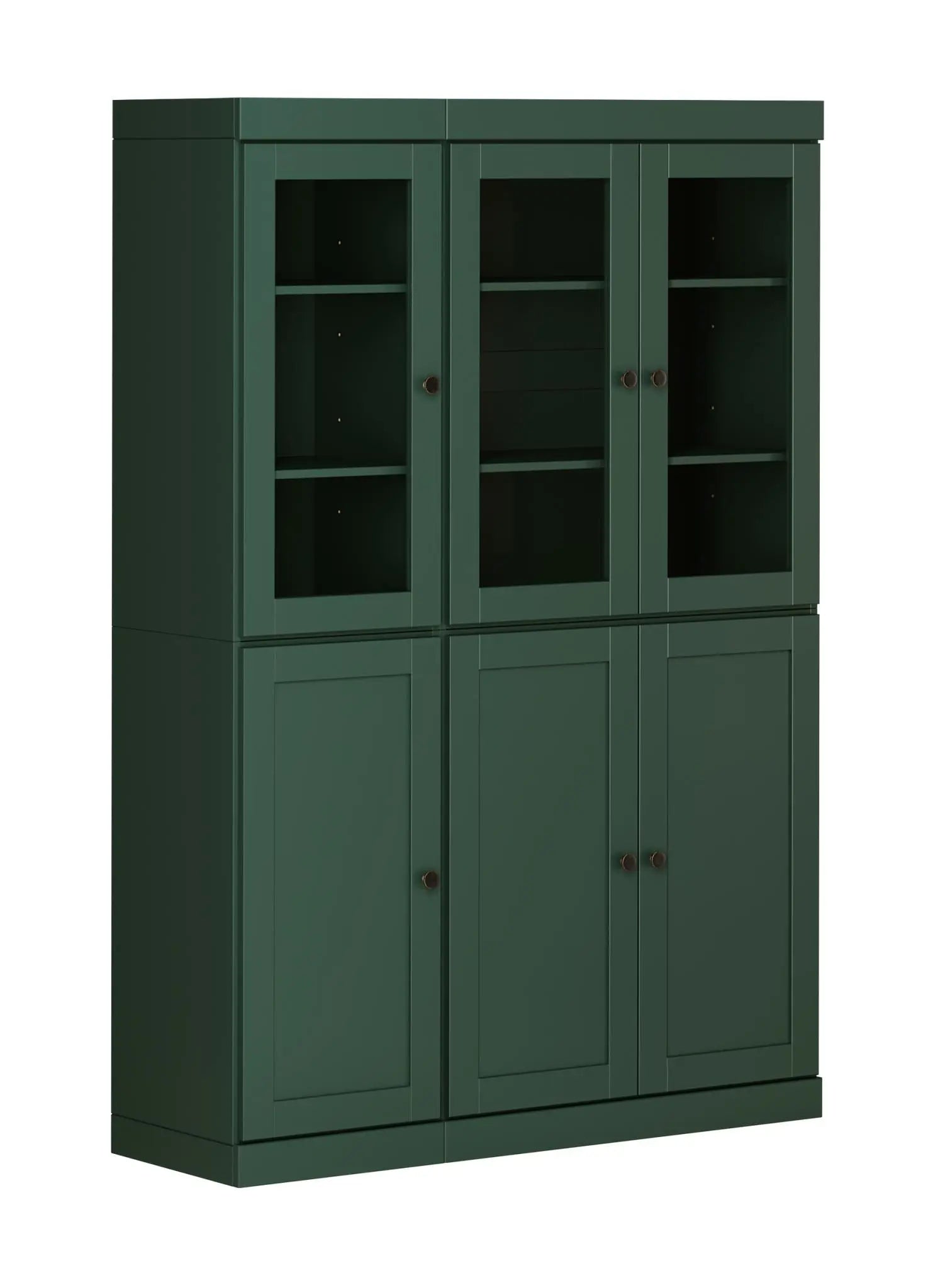 72" Green Solid Wood Six Door Two Drawer Pantry Or Storage Closet Homeroots Kitchen & Dining
