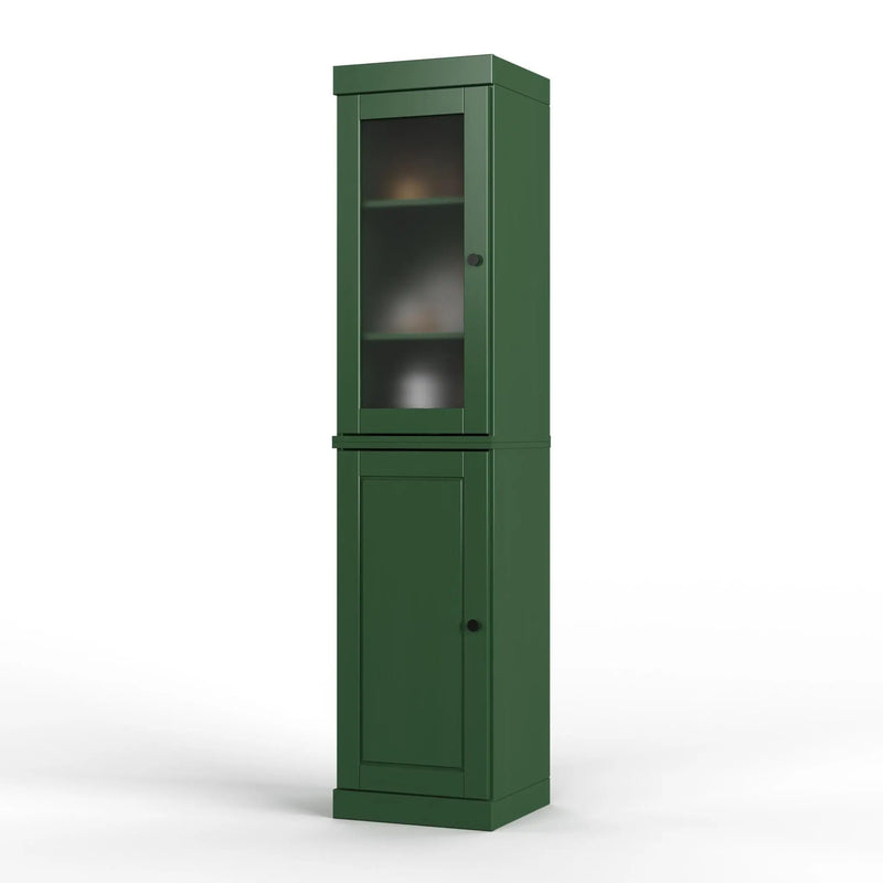 72" Green Solid Wood Two Door Pantry Or Storage Closet Homeroots Kitchen & Dining