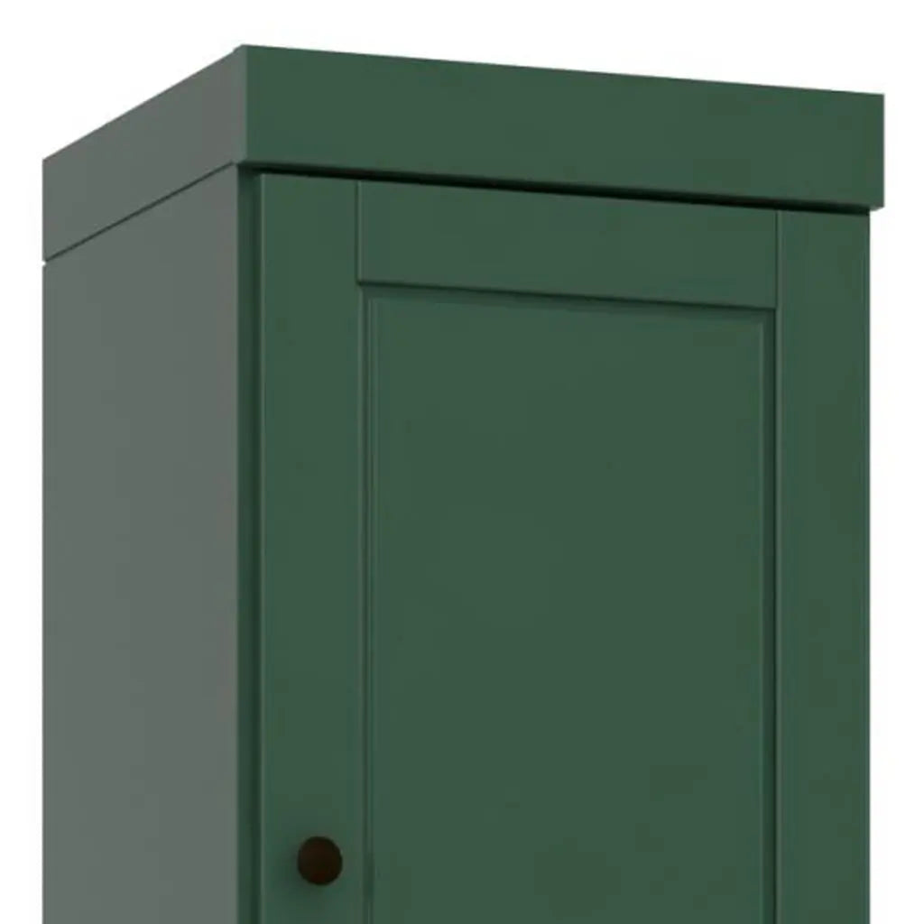 72" Green Solid Wood Two Door Pantry Or Storage Closet Homeroots Kitchen & Dining