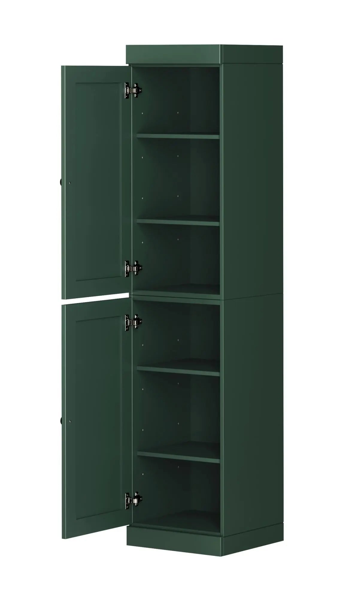 72" Green Solid Wood Two Door Pantry Or Storage Closet Homeroots Kitchen & Dining