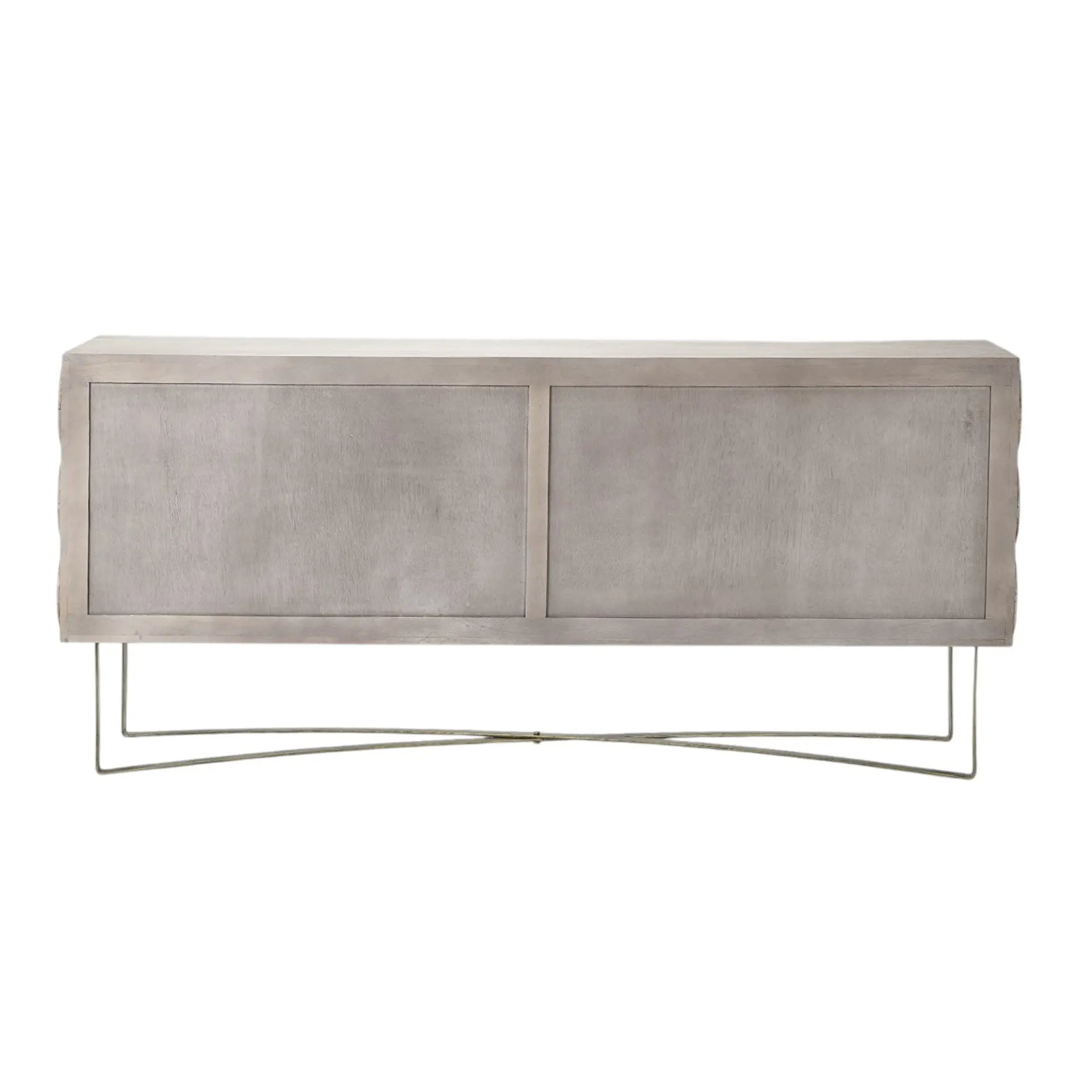 72" Light Brown Solid Wood Sideboard with Four Doors Homeroots Kitchen & Dining