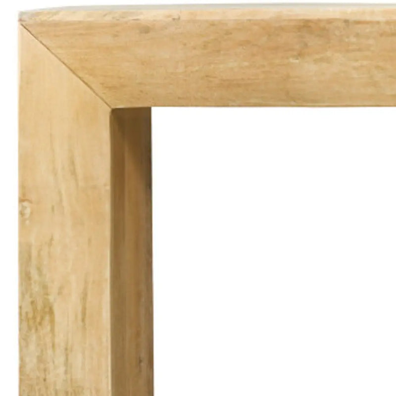 Natural wood frame in light oak finish, showcasing a modern rustic style, perfect for home decor and artwork.