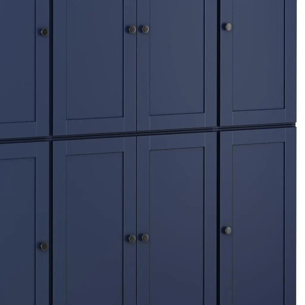 72" Navy Blue Solid Wood 8 Pantry Or Storage Closet Homeroots Kitchen & Dining