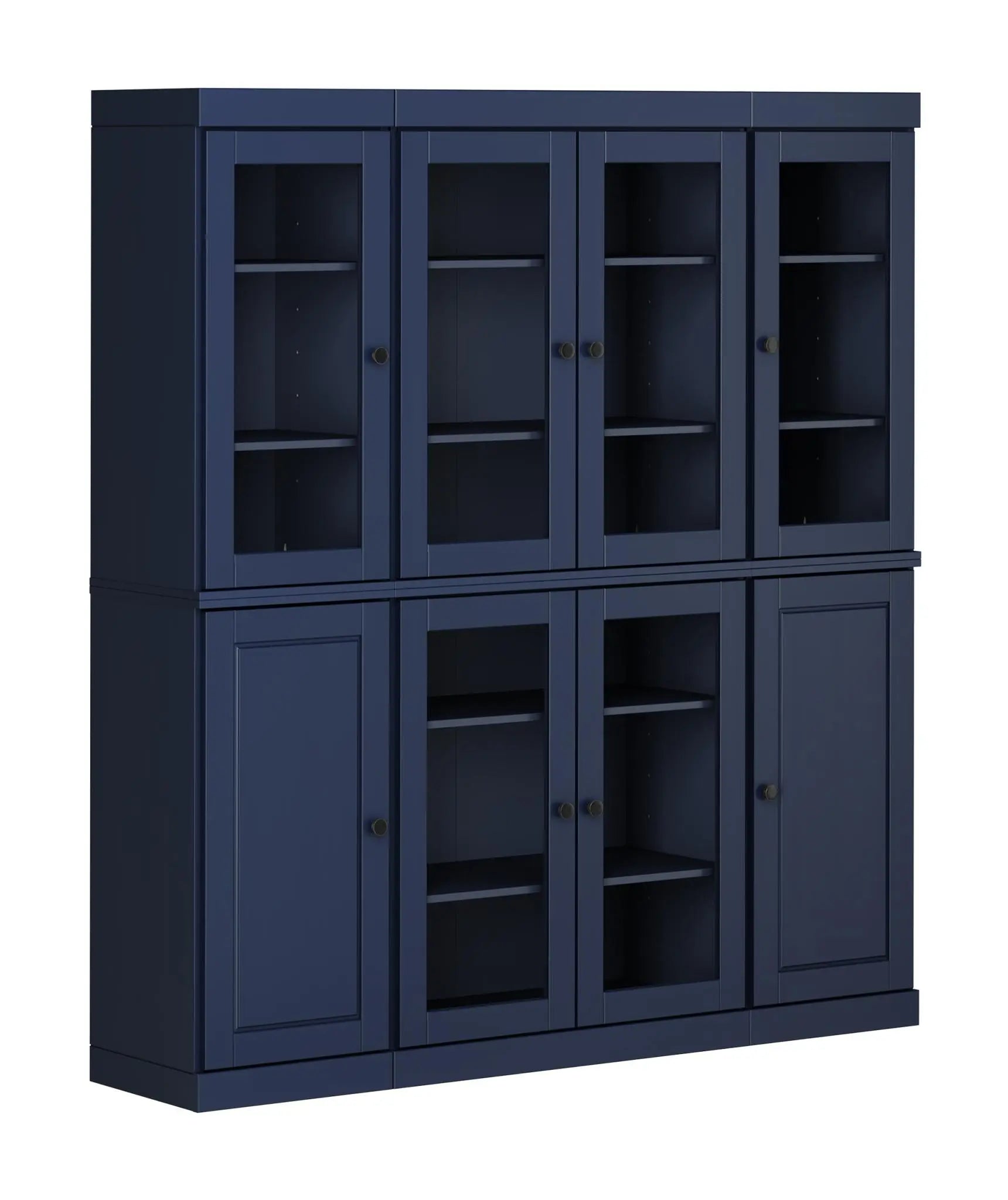 72" Navy Blue Solid Wood 8 Pantry Or Storage Closet Homeroots Kitchen & Dining