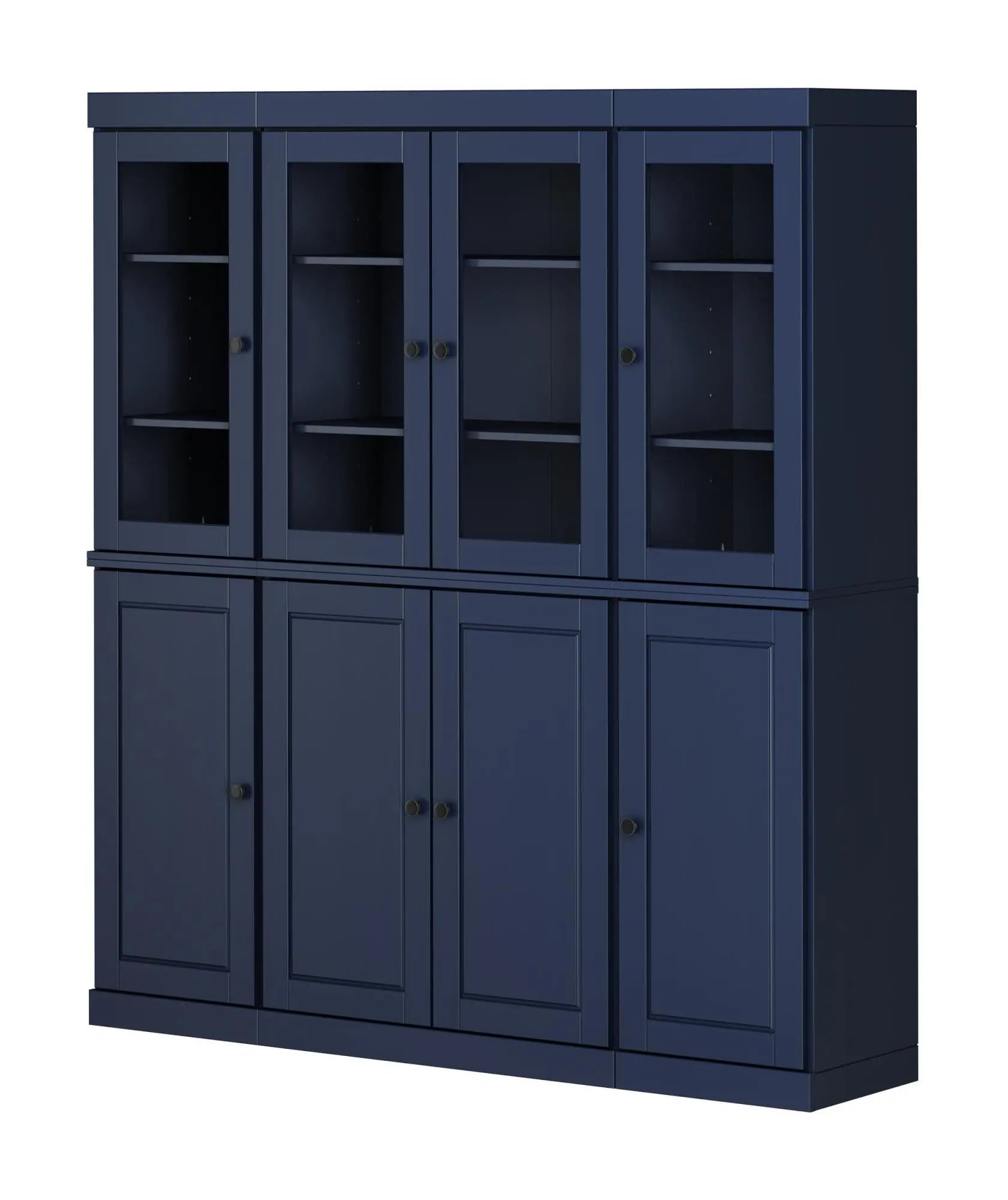 72" Navy Blue Solid Wood 8 Two Drawer Pantry Or Storage Closet Homeroots Kitchen & Dining