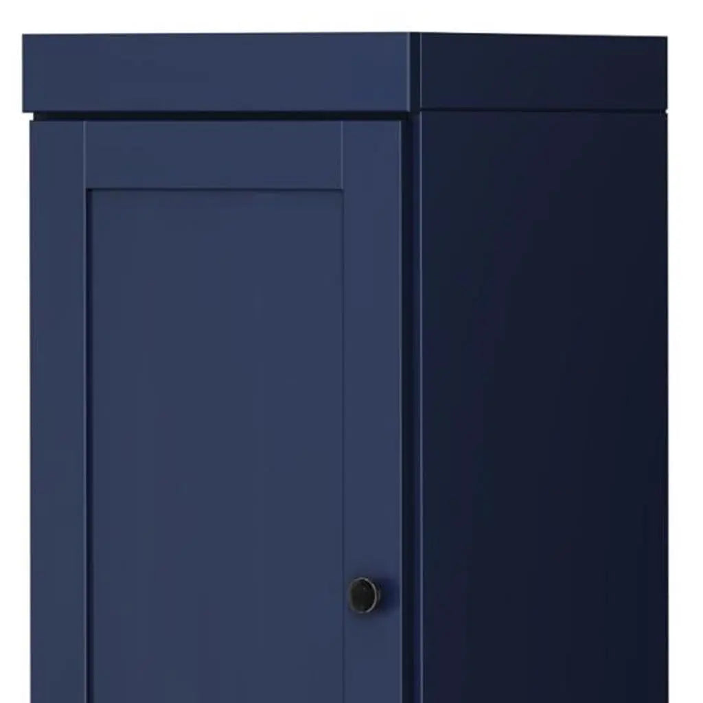72" Navy Blue Solid Wood Two Door Pantry Or Storage Closet Homeroots Kitchen & Dining