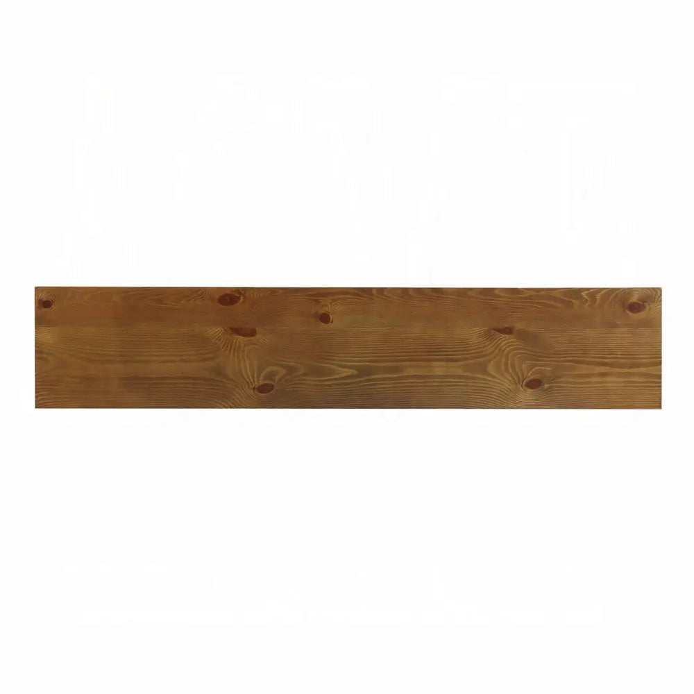 72" Oak Wood Floor Shelf Console Table With Shelf Homeroots Living Room