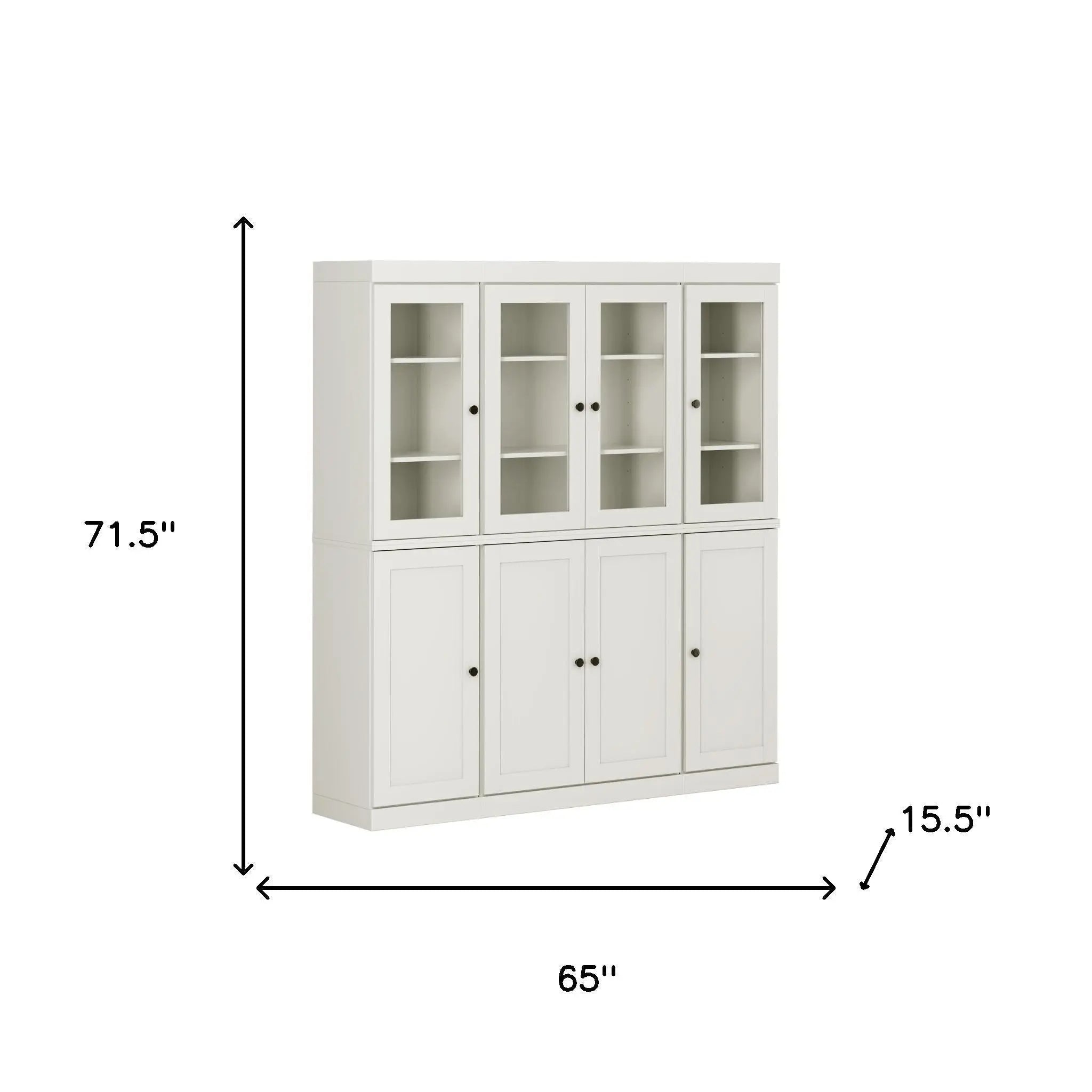 72" Off White Solid Wood 8 Pantry Or Storage Closet Homeroots Kitchen & Dining