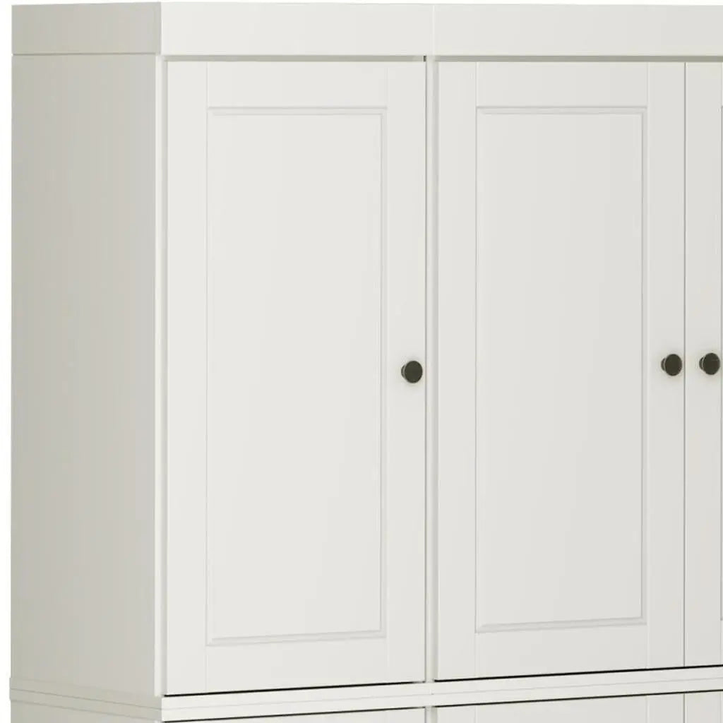 72" Off White Solid Wood 8 Pantry Or Storage Closet Homeroots Kitchen & Dining