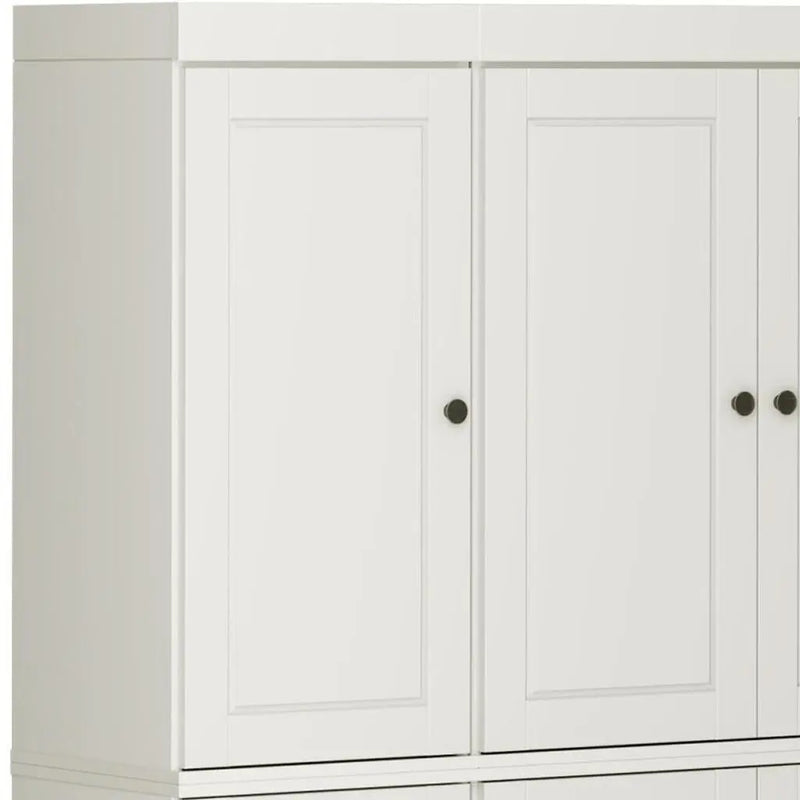 72" Off White Solid Wood 8 Pantry Or Storage Closet Homeroots Kitchen & Dining