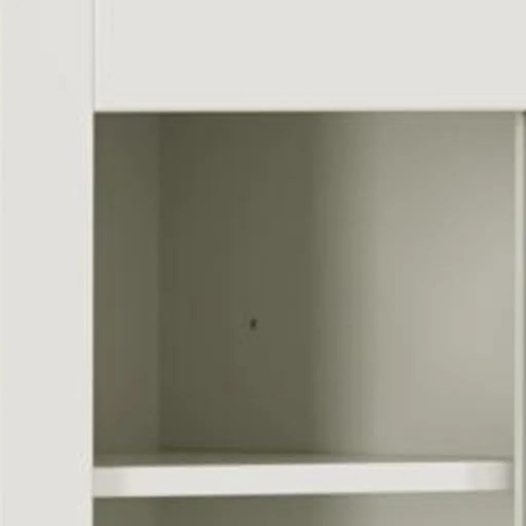 72" Off White Solid Wood 8 Pantry Or Storage Closet Homeroots Kitchen & Dining