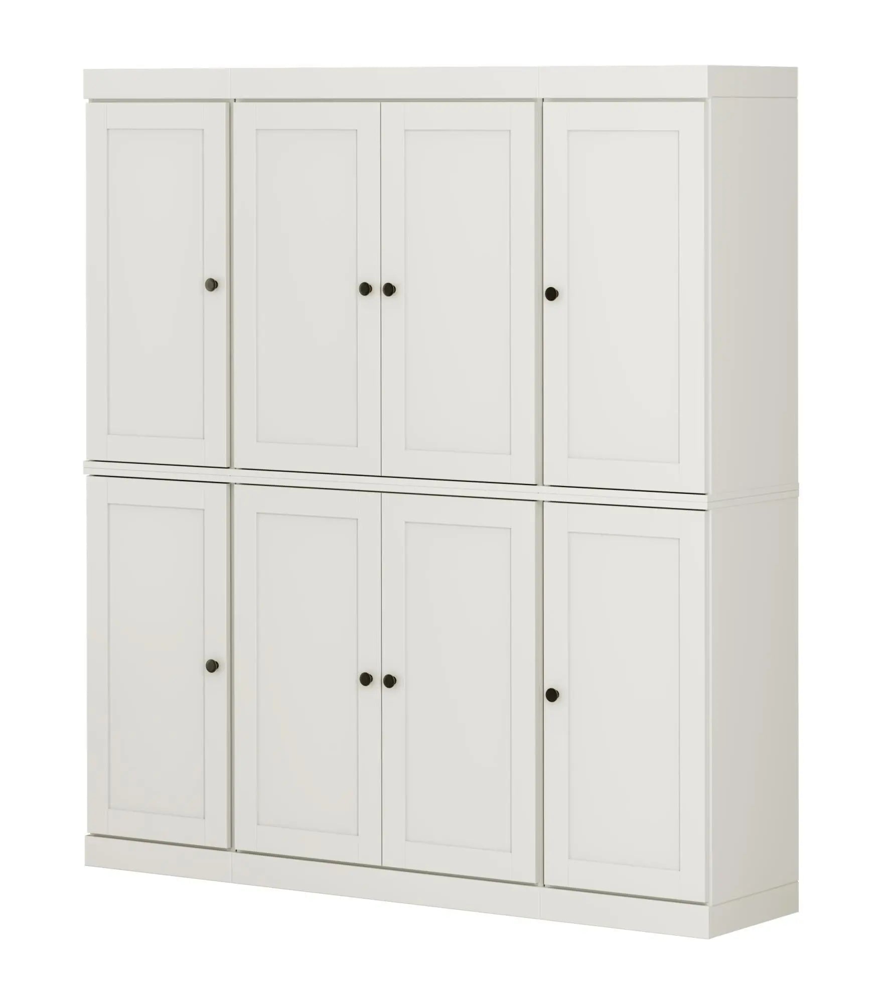 72" Off White Solid Wood 8 Pantry Or Storage Closet Homeroots Kitchen & Dining