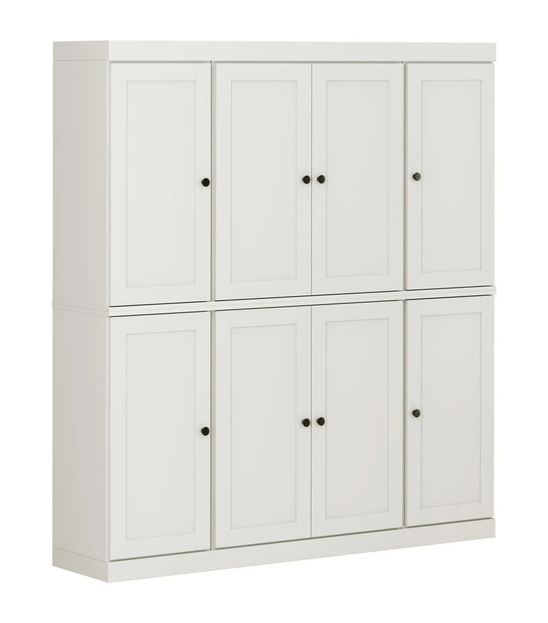 72" Off White Solid Wood 8 Pantry Or Storage Closet Homeroots Kitchen & Dining