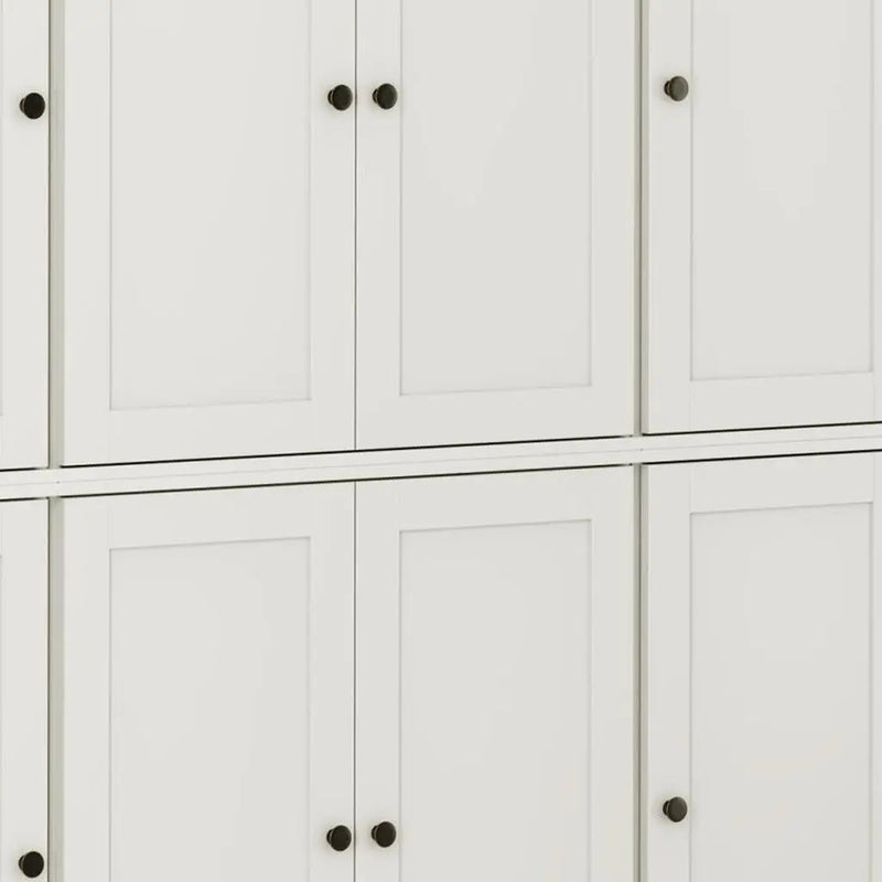 72" Off White Solid Wood 8 Pantry Or Storage Closet Homeroots Kitchen & Dining