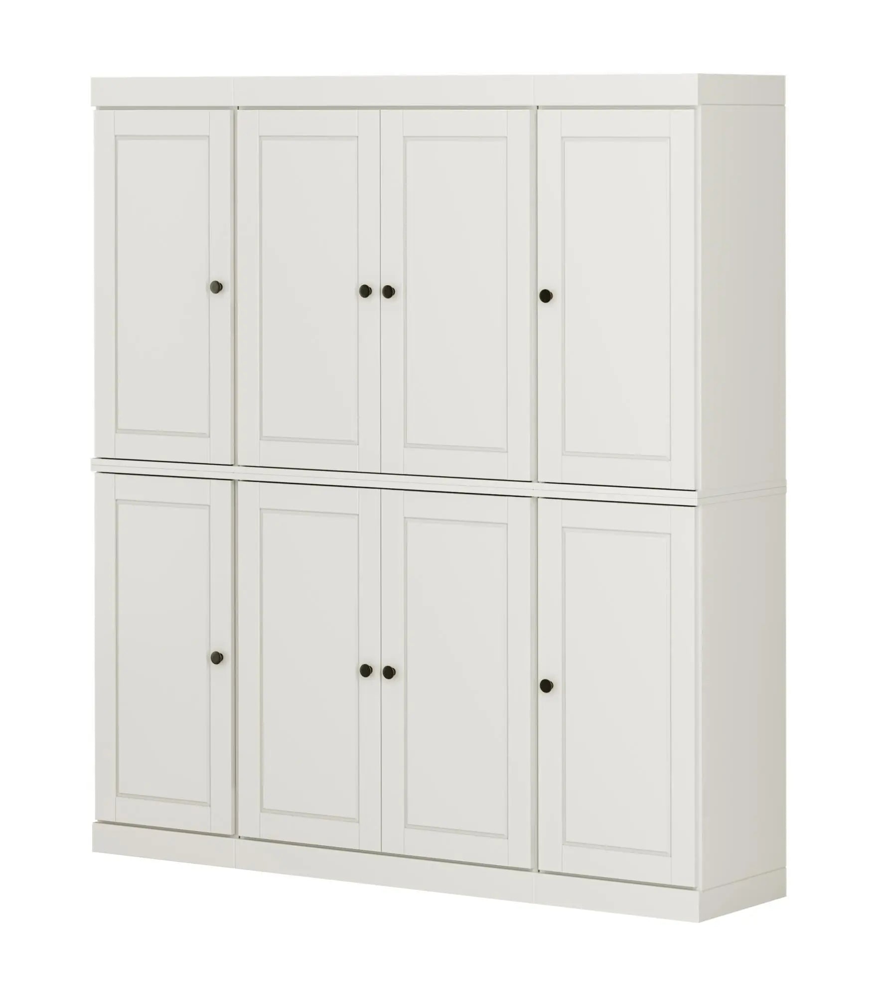 72" Off White Solid Wood 8 Pantry Or Storage Closet Homeroots Kitchen & Dining