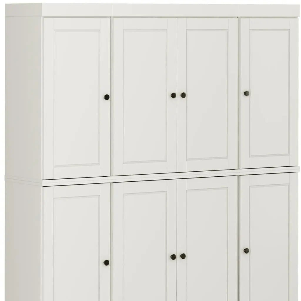 72" Off White Solid Wood 8 Pantry Or Storage Closet Homeroots Kitchen & Dining