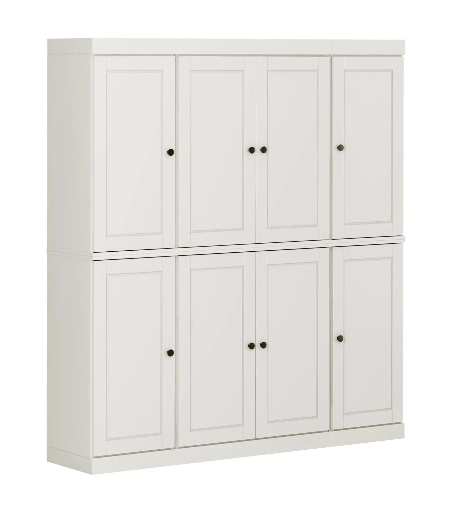 72" Off White Solid Wood 8 Pantry Or Storage Closet Homeroots Kitchen & Dining