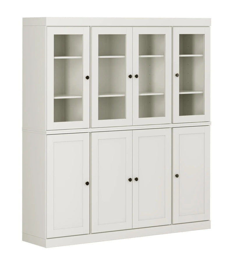 72" Off White Solid Wood 8 Two Drawer Pantry Or Storage Closet Homeroots Kitchen & Dining