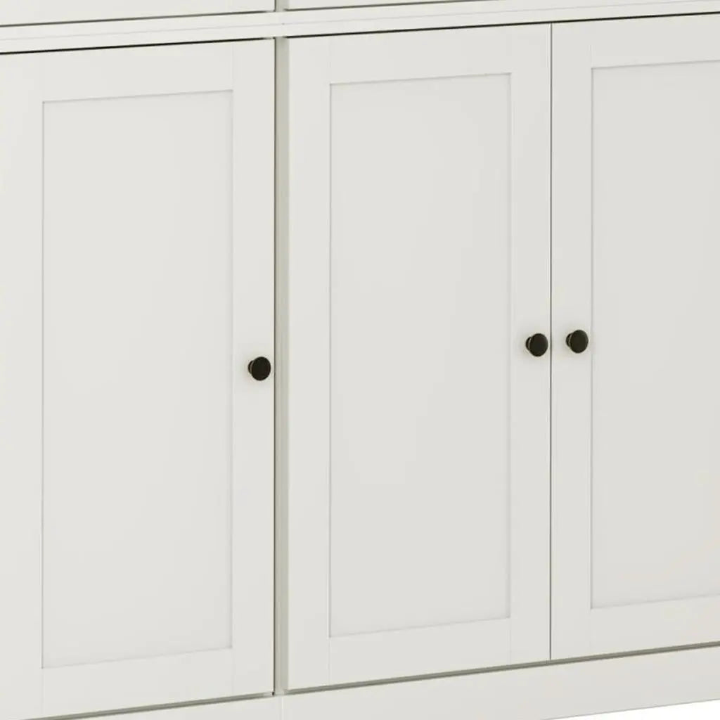 72" Off White Solid Wood 8 Two Drawer Pantry Or Storage Closet Homeroots Kitchen & Dining