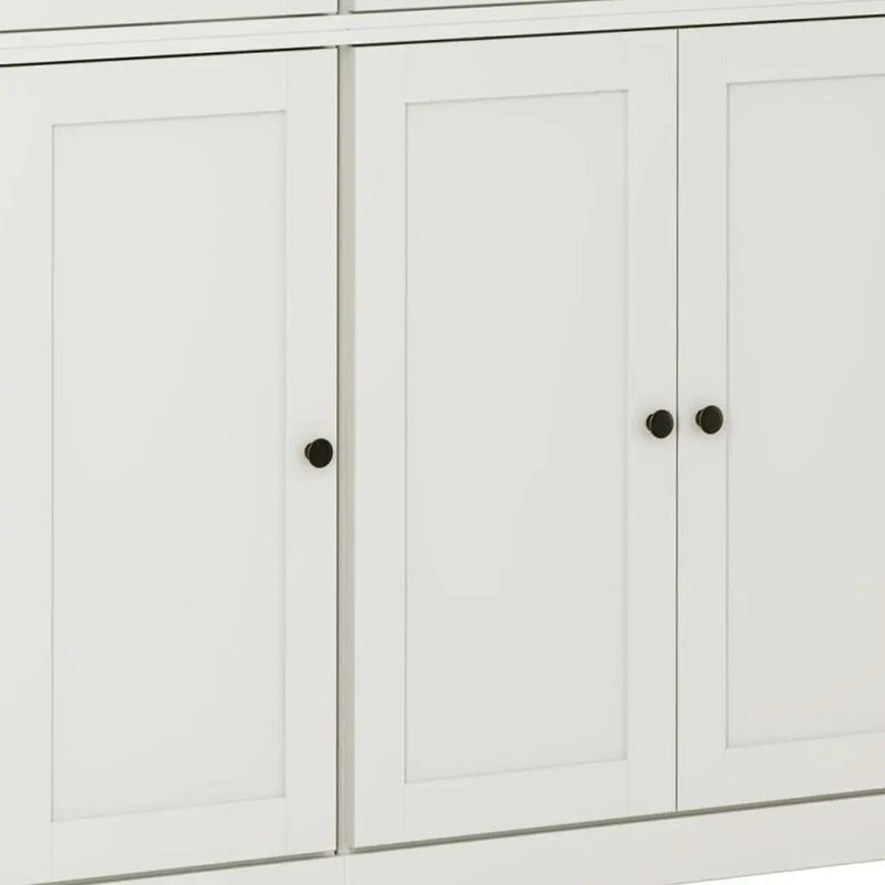 72" Off White Solid Wood 8 Two Drawer Pantry Or Storage Closet Homeroots Kitchen & Dining