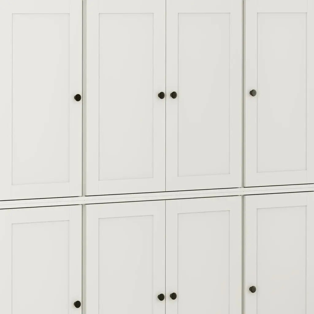 72" Off White Solid Wood 8 Two Drawer Pantry Or Storage Closet Homeroots Kitchen & Dining