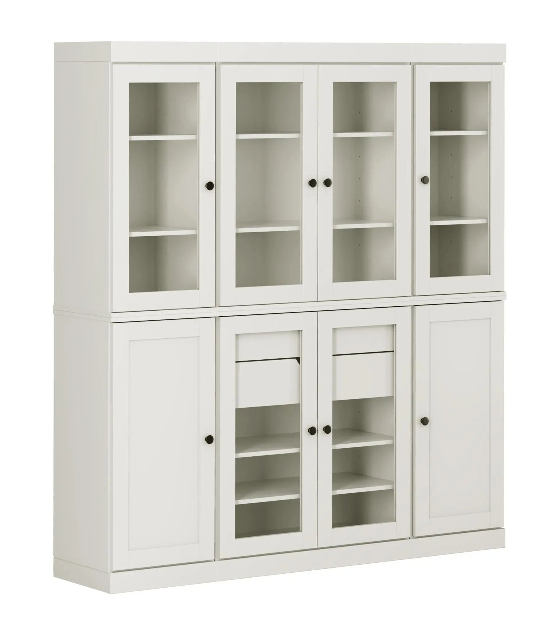 72" Off White Solid Wood 8 Two Drawer Pantry Or Storage Closet Homeroots Kitchen & Dining