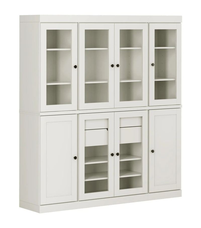 72" Off White Solid Wood 8 Two Drawer Pantry Or Storage Closet Homeroots Kitchen & Dining
