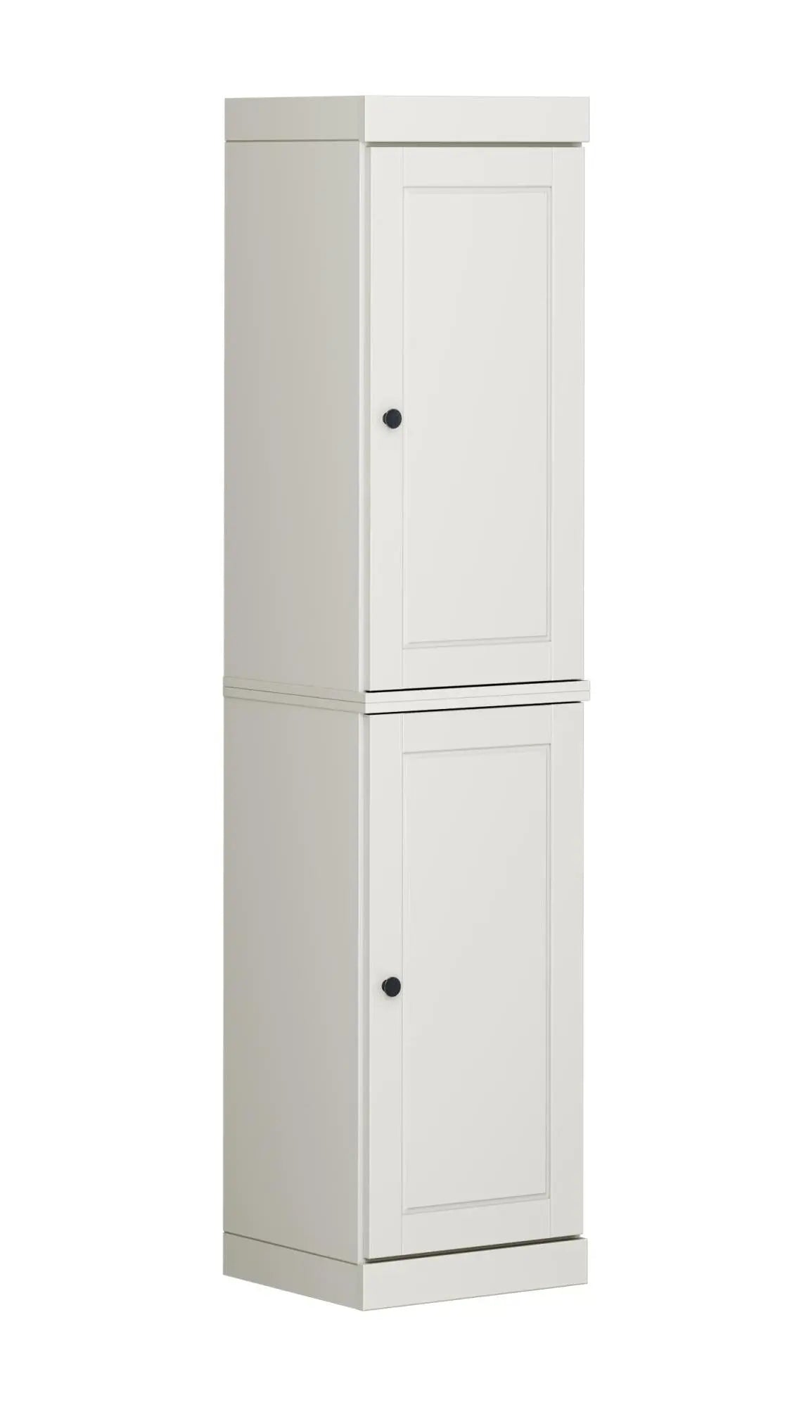 72" Off White Solid Wood Two Door Pantry Or Storage Closet Homeroots Kitchen & Dining