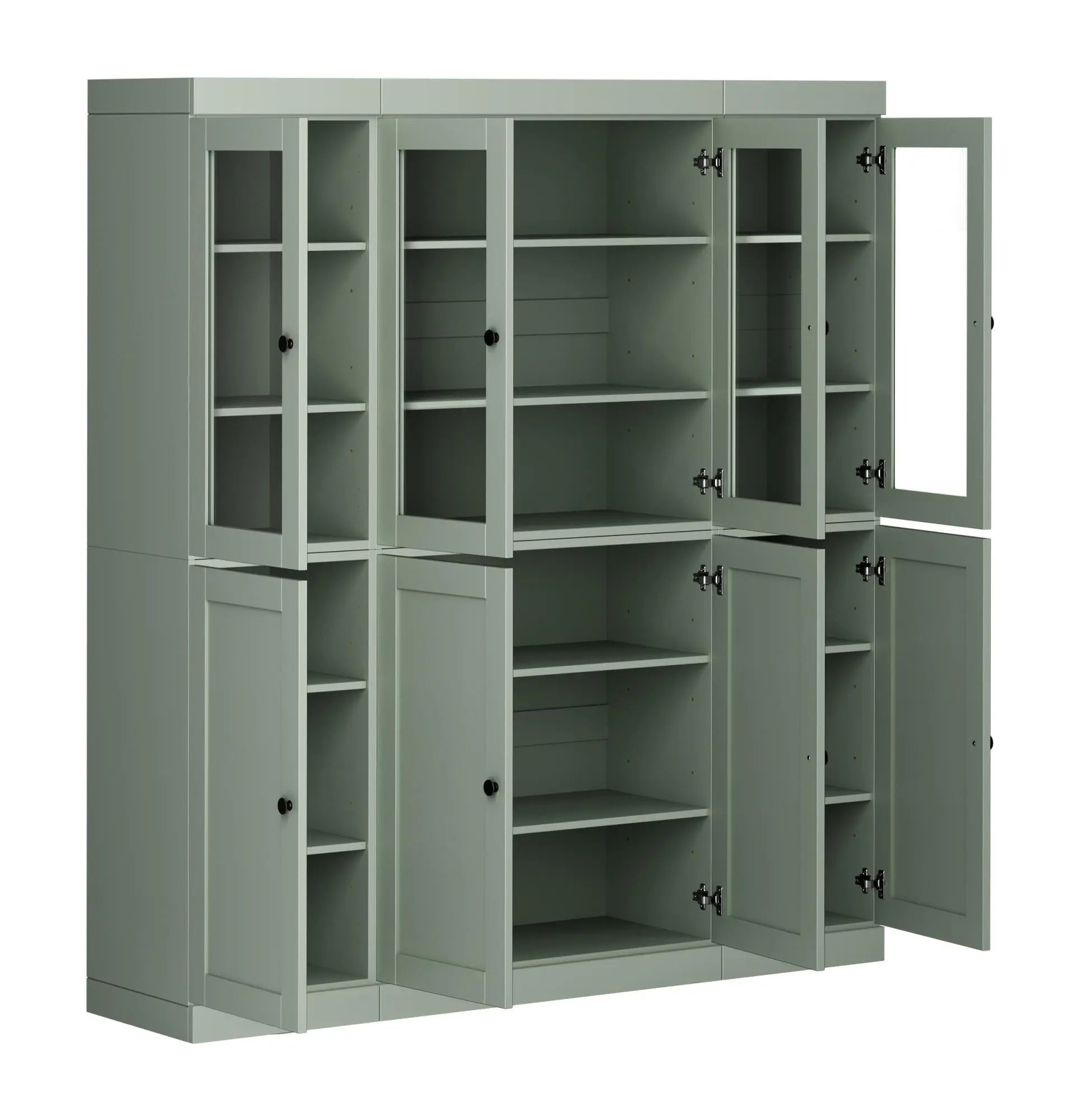 72" Sage Solid Wood 8 Pantry Or Storage Closet Homeroots Kitchen & Dining