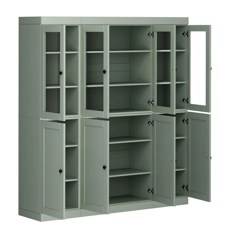 72" Sage Solid Wood 8 Pantry Or Storage Closet Homeroots Kitchen & Dining