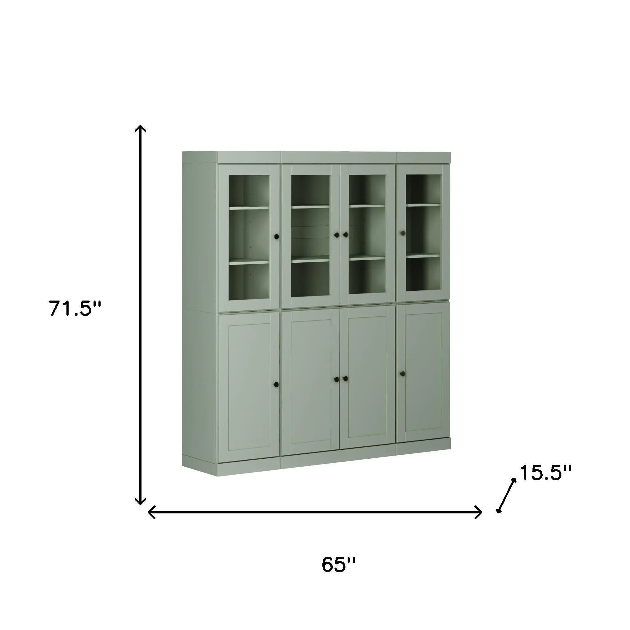 72" Sage Solid Wood 8 Pantry Or Storage Closet Homeroots Kitchen & Dining