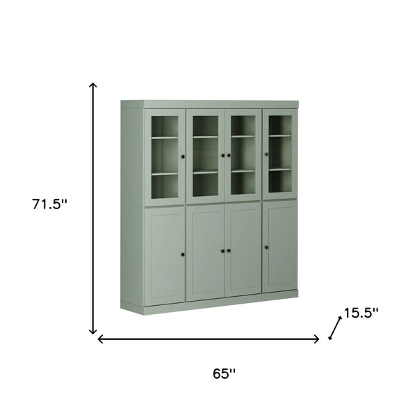 72" Sage Solid Wood 8 Pantry Or Storage Closet Homeroots Kitchen & Dining