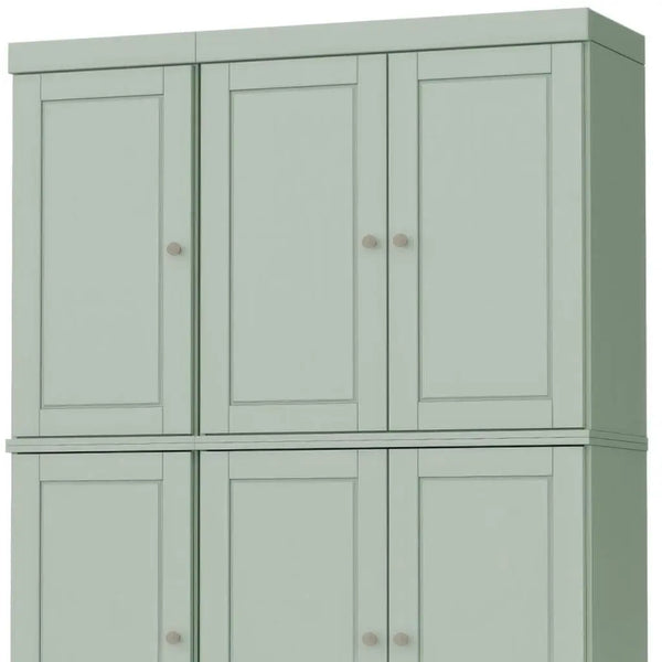 72" Sage Solid Wood 8 Pantry Or Storage Closet Homeroots Kitchen & Dining