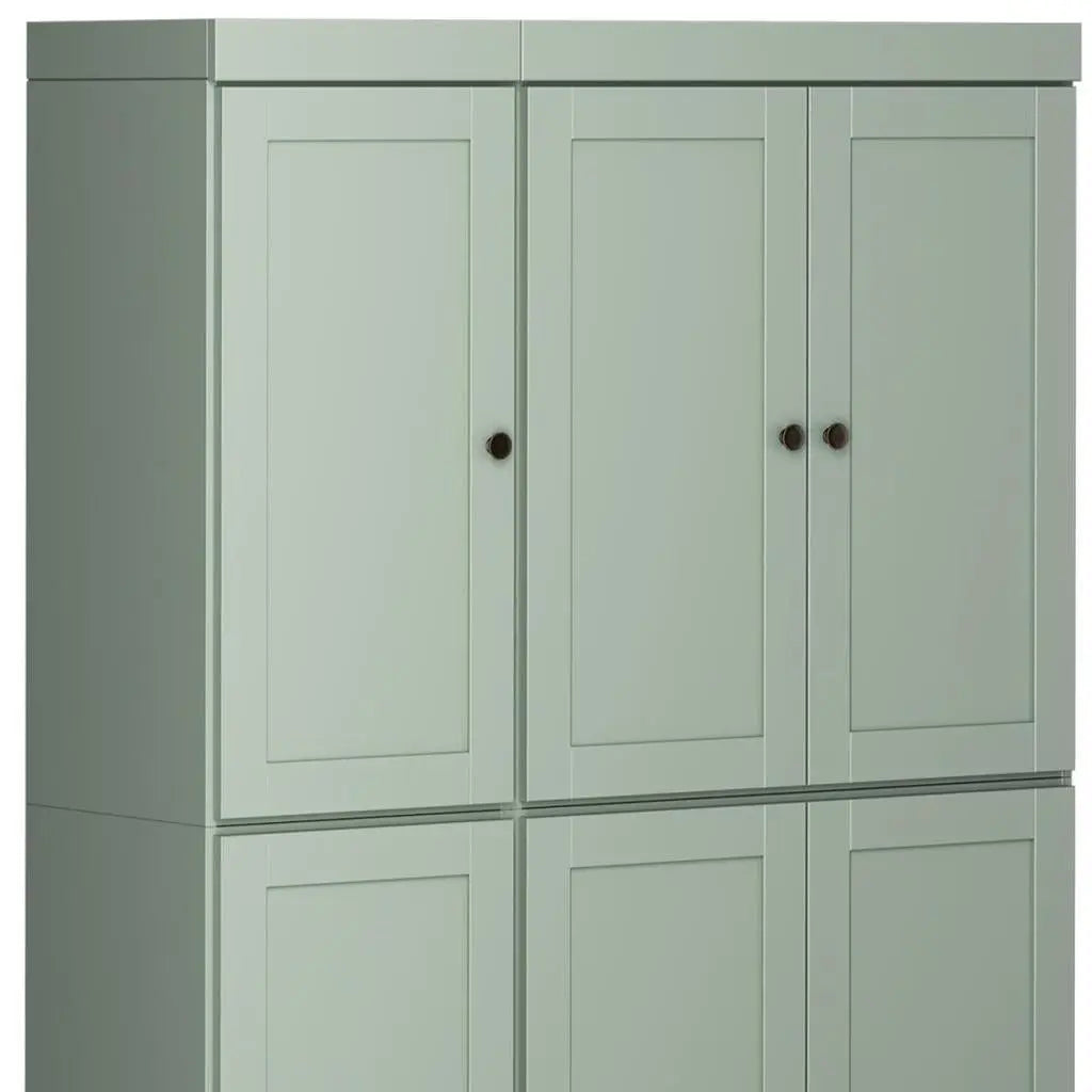 72" Sage Solid Wood 8 Pantry Or Storage Closet Homeroots Kitchen & Dining