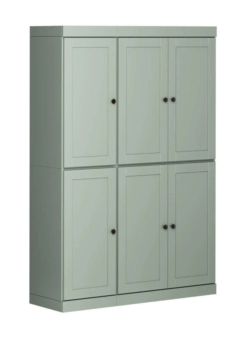 72" Sage Solid Wood 8 Pantry Or Storage Closet Homeroots Kitchen & Dining