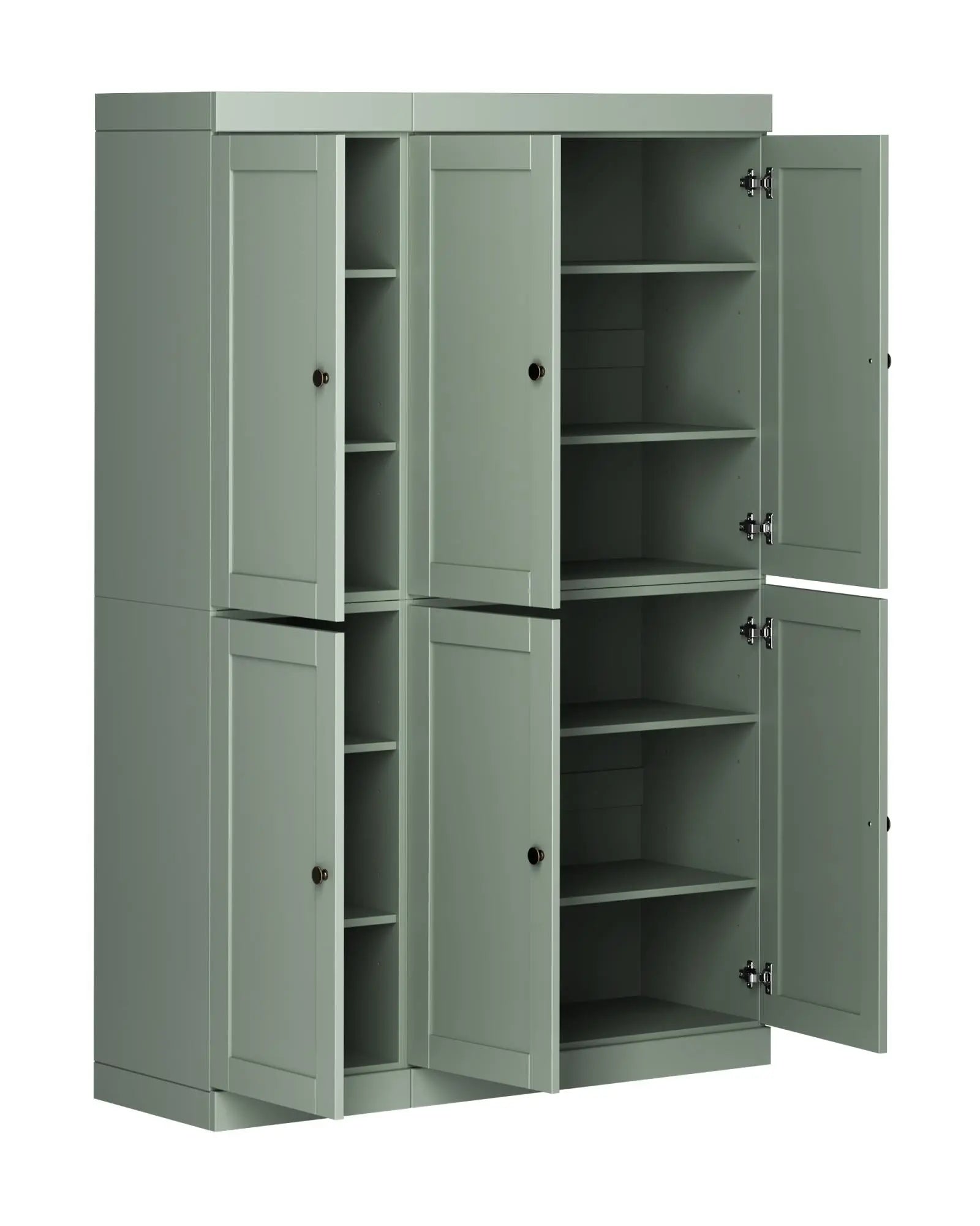 72" Sage Solid Wood 8 Pantry Or Storage Closet Homeroots Kitchen & Dining