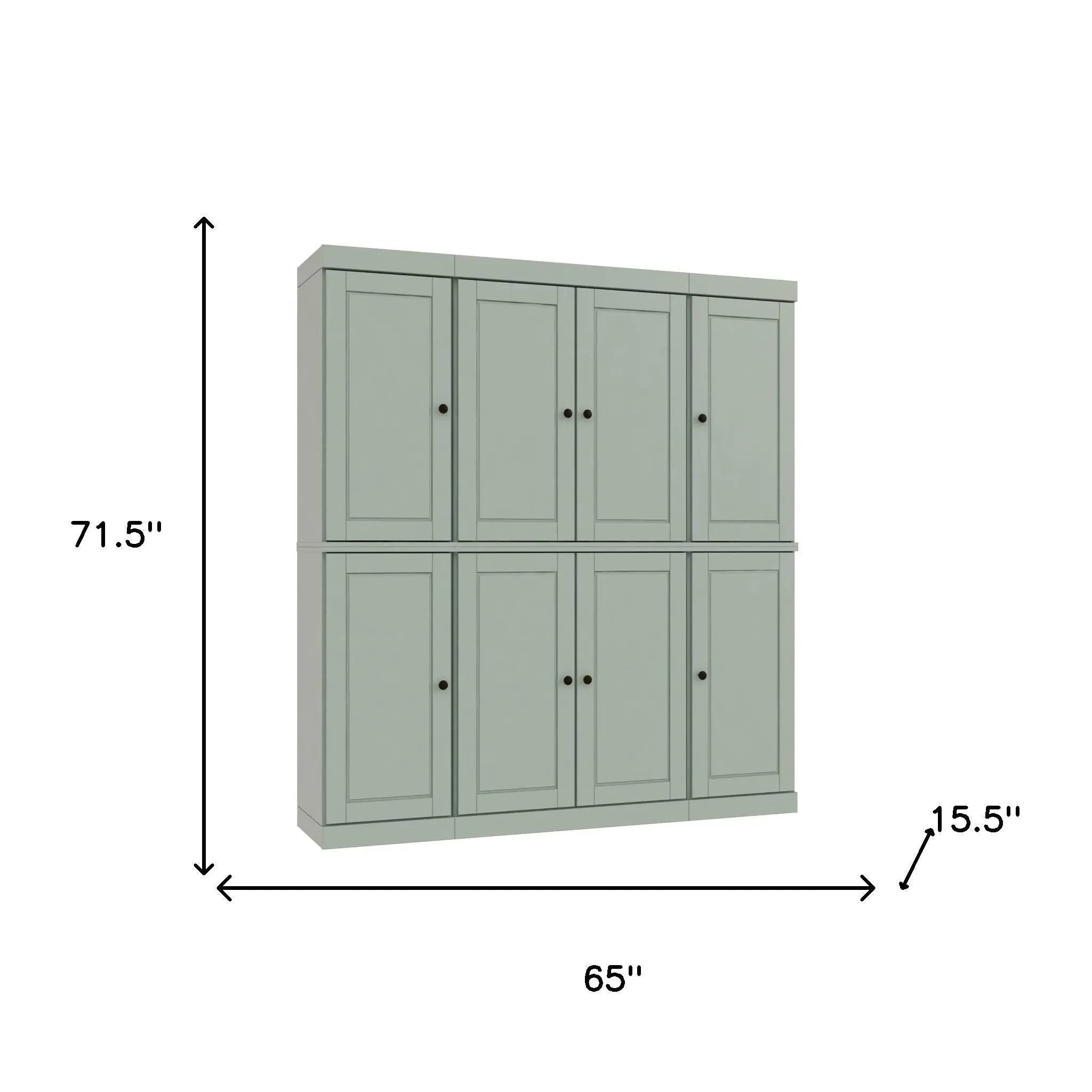 72" Sage Solid Wood 8 Pantry Or Storage Closet Homeroots Kitchen & Dining