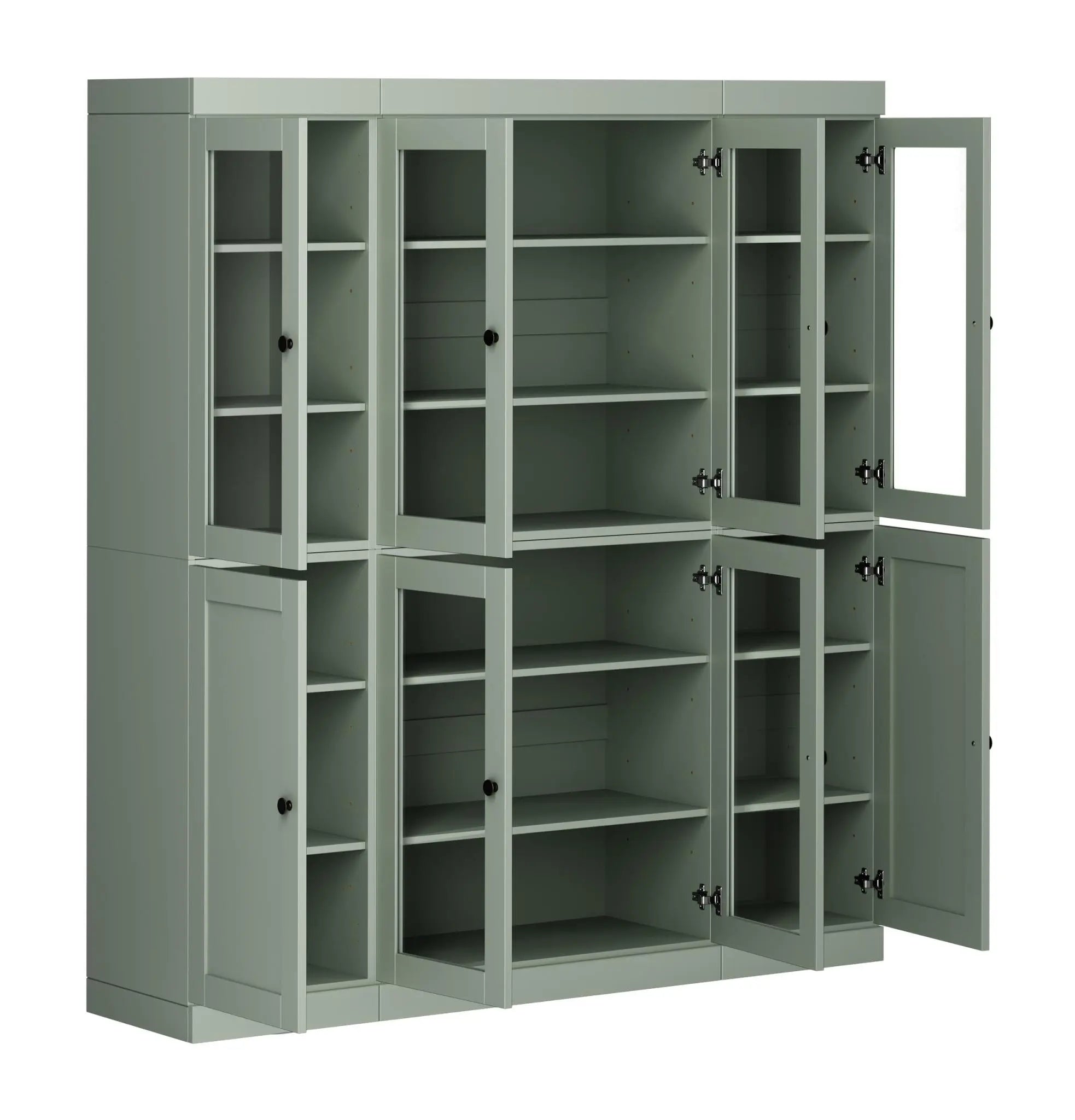 72" Sage Solid Wood 8 Pantry Or Storage Closet Homeroots Kitchen & Dining