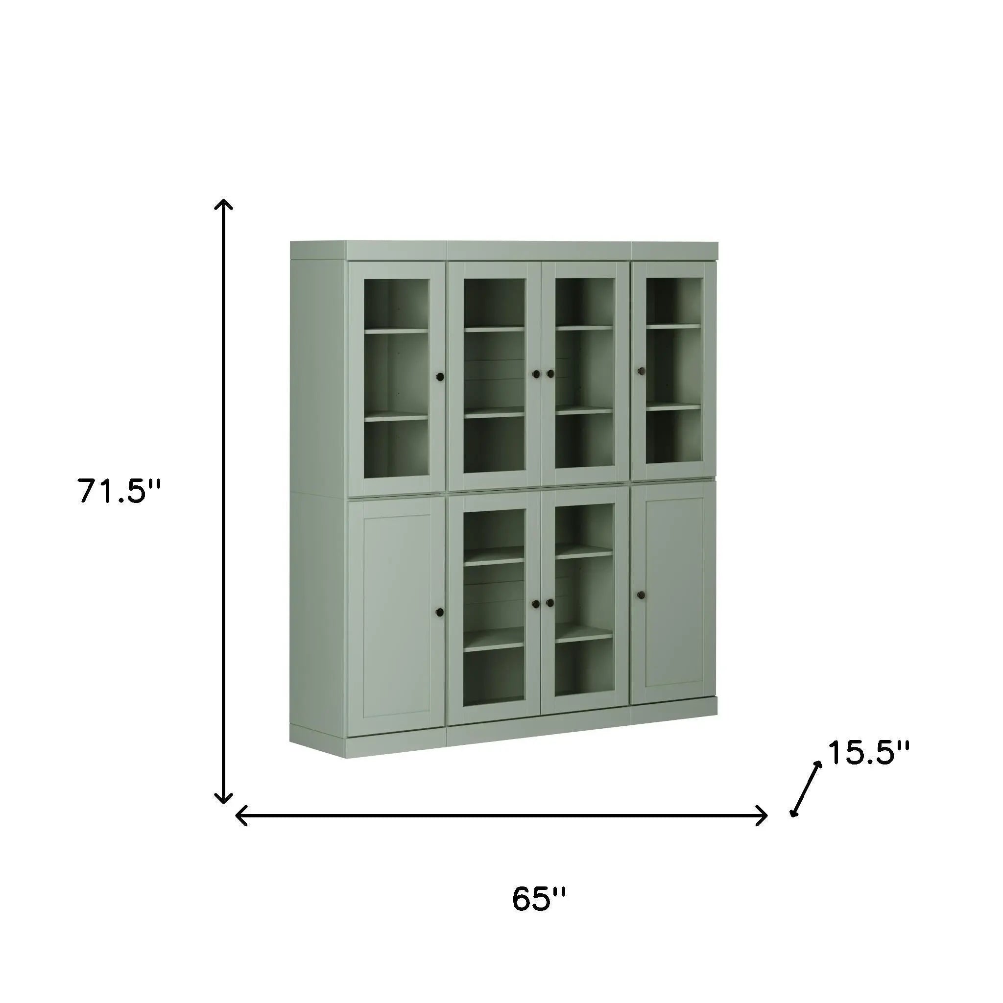 72" Sage Solid Wood 8 Pantry Or Storage Closet Homeroots Kitchen & Dining